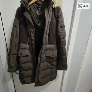 Womens Seven For All Mankind green/olive down winter jacket